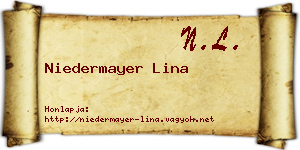 Niedermayer Lina névjegykártya